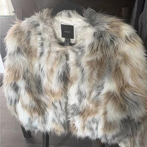 Forever 21 Multicolor Faux Fur Teddy Jacket